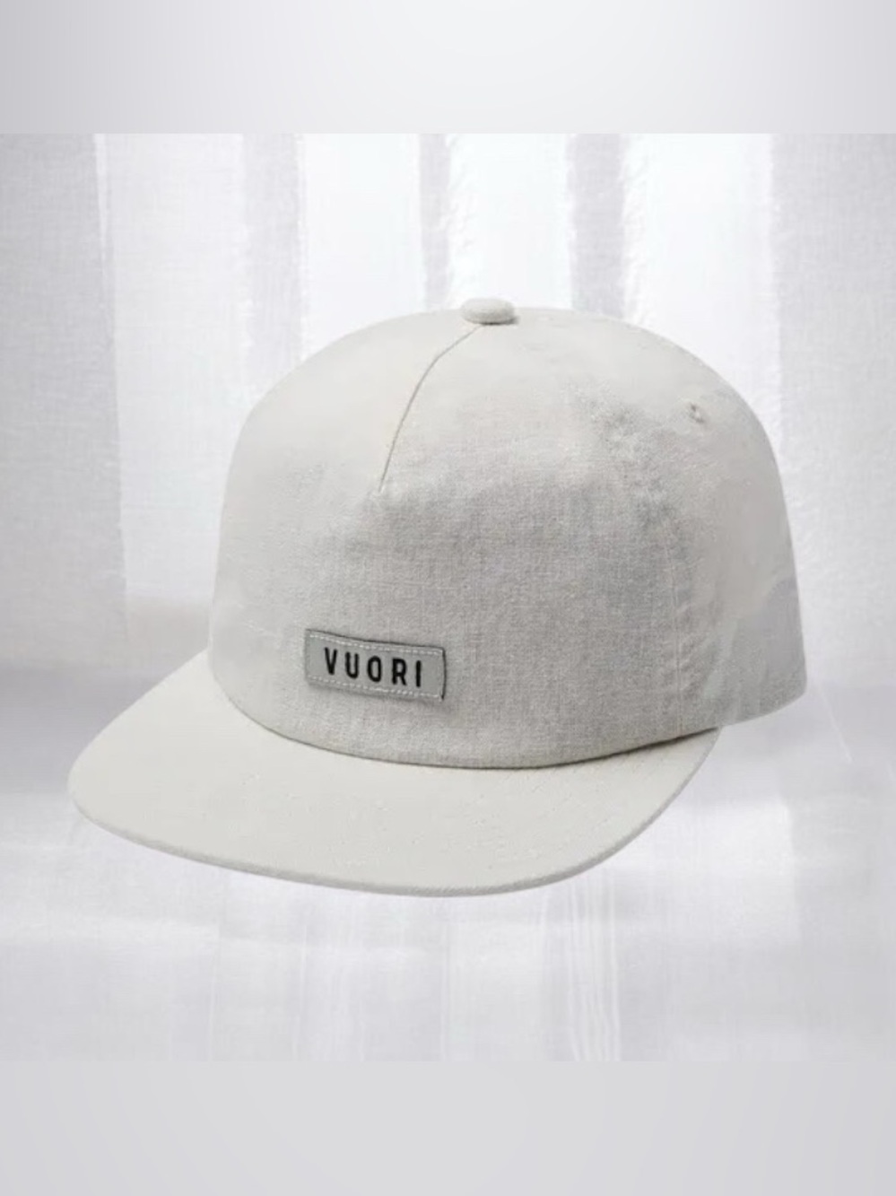 Vuori Off-White Baseball Cap with Front Logo
SIGNAL HEMP HAT